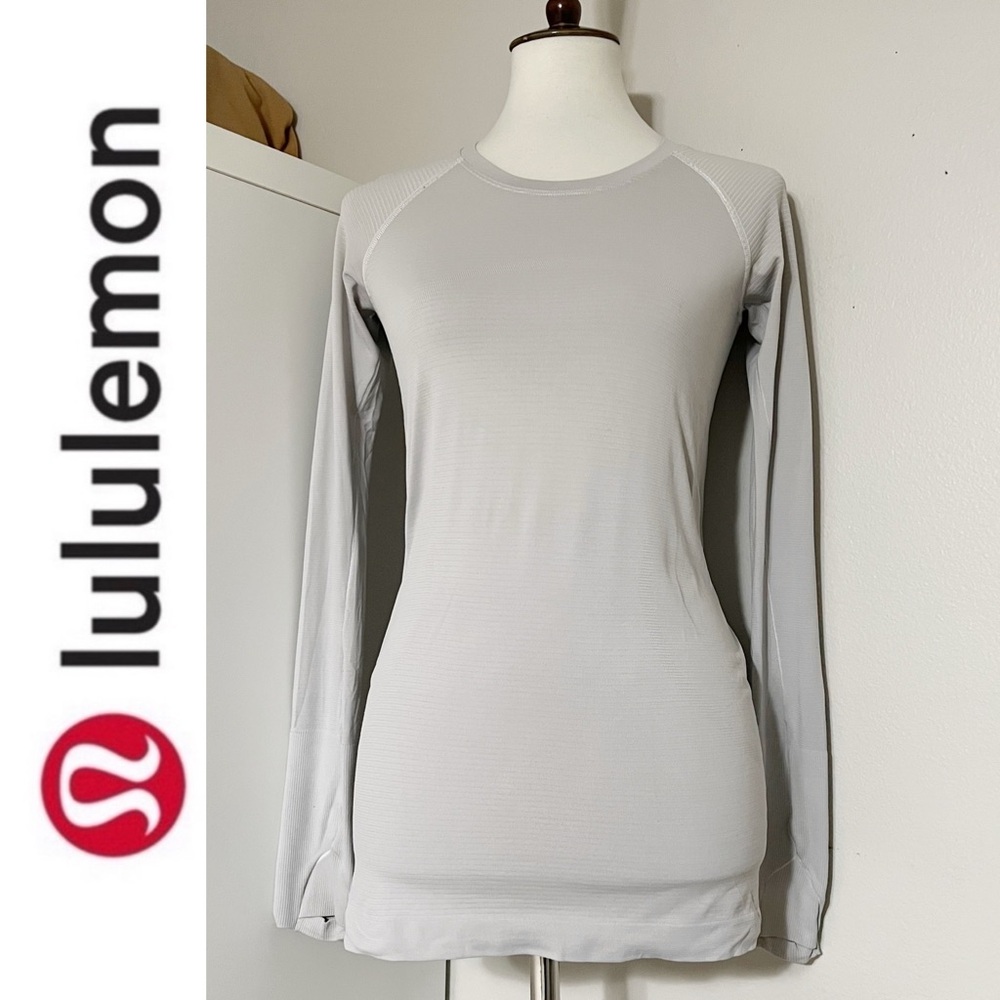 Lululemon Swiftly Tech‎ Shirt Long Sleeve Sports Gray Size 6